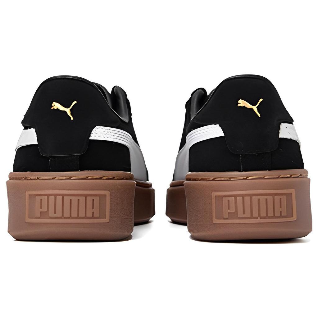 Puma Suede Platform Comfortable Low-Top Sneakers Women sneakers Black White Brown 395225-04