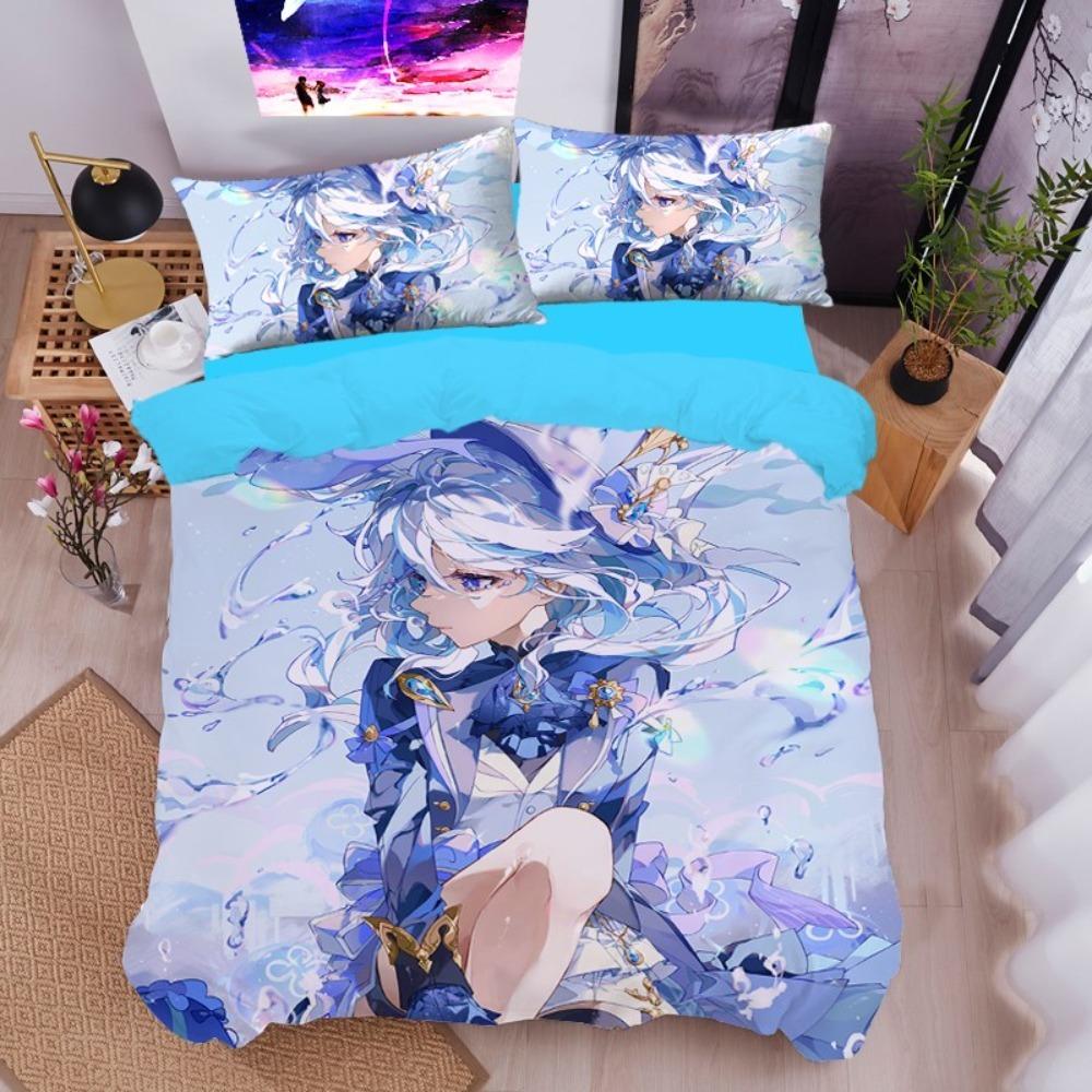 Anime-Charakter,Mikrofaser-Bettwäschesets,Kindergeburtstagsgeschenk mit Reißverschluss,Zimmerdekor,Bettbezug für Teenager,Erwachsene,Bettbezug