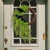 13.8 Inch Halloween Crow Wreath for Front Door Artificial Dead Branch Wreath