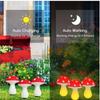 8-Piece Solar Outdoor Mushroom Lights Set for Garden Courtyard Lawn Decorative Ambiance Lighting