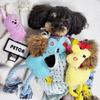 PETCA fournitures pour chien cerf tire-jouet couineur poupée 4 types, 1 ensemble