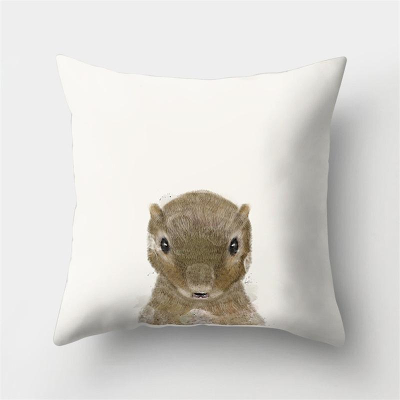 Cute Animal Dog Deer Bear Cushion Cover Home Living Room Sofa Bedroom Decorative Pillow Pillow Cover
