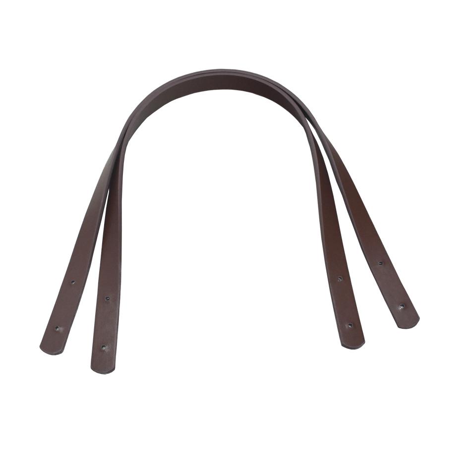 

2pcs/Pair 60cm PU Leather Bag Strap Handle Shoulder Bag Belt Band for Women Handbag Handmade DIY Accessories With Rivets KZ0007 колір світло кави
