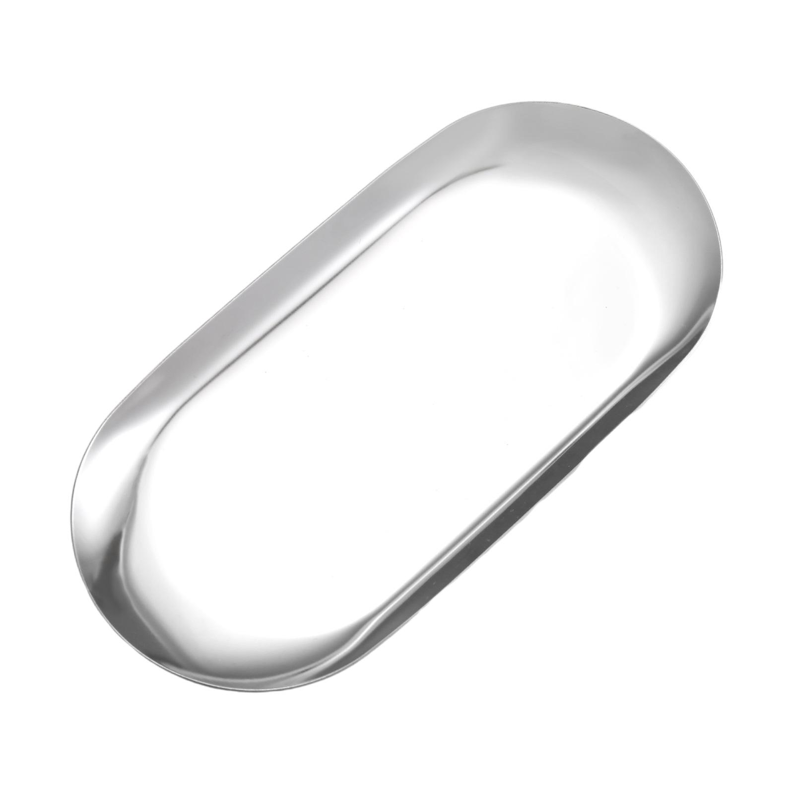 

Овальные подносы из нержавеющей стали для демонстрации ювелирных изделий, инструментов для нейл-арта, домашнего декора, органайзер для хранения ожерелий и колец серебряный