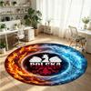 Poland Football Printed Round Crystal Velvet Rug Soft Non Slip Floor Carpet For Bedroom Holiday Gift