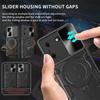 For Tecno Pova 5 Case Slide Camera Shockproof Armor Cases For Tecno Pova 5 Pova5 6.78" Magnetic Holder Ring Protect Cover