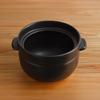 Kamoshika Douguten Earthenware Rice Cooker, 5-cup Rice Pot, OR-60-0006, Black