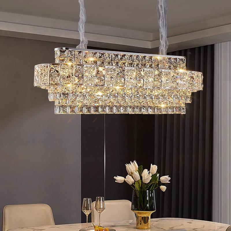 2025 Romantic Crystal Petal Chandelier - Cream Style, Warm Luxury for Living Room/Bedroom