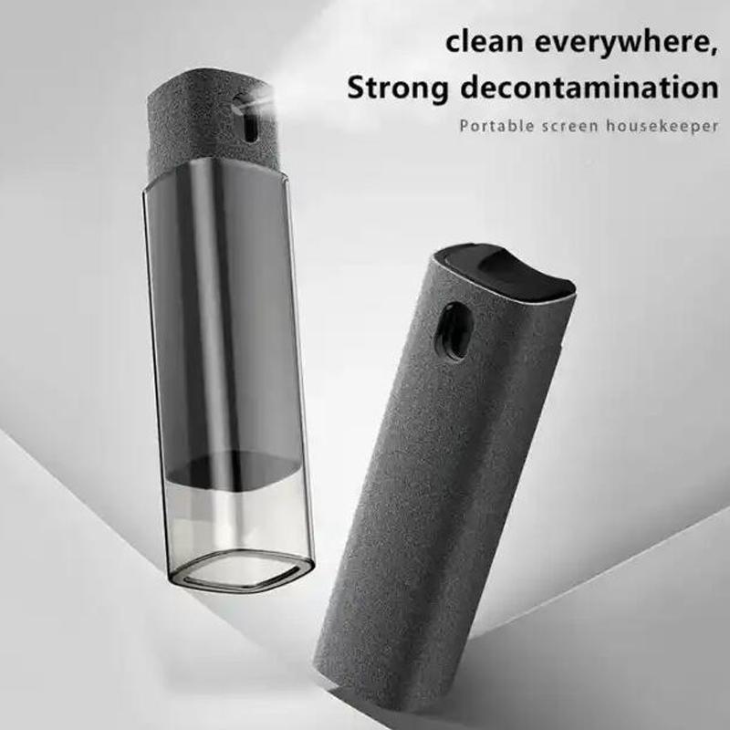 2 In 1 Phone Screen Cleaner Spray Portable Tablet Phone Touch Screen Cleaner Microfiber Cloth Set Glass Mini Cleaning Artifact