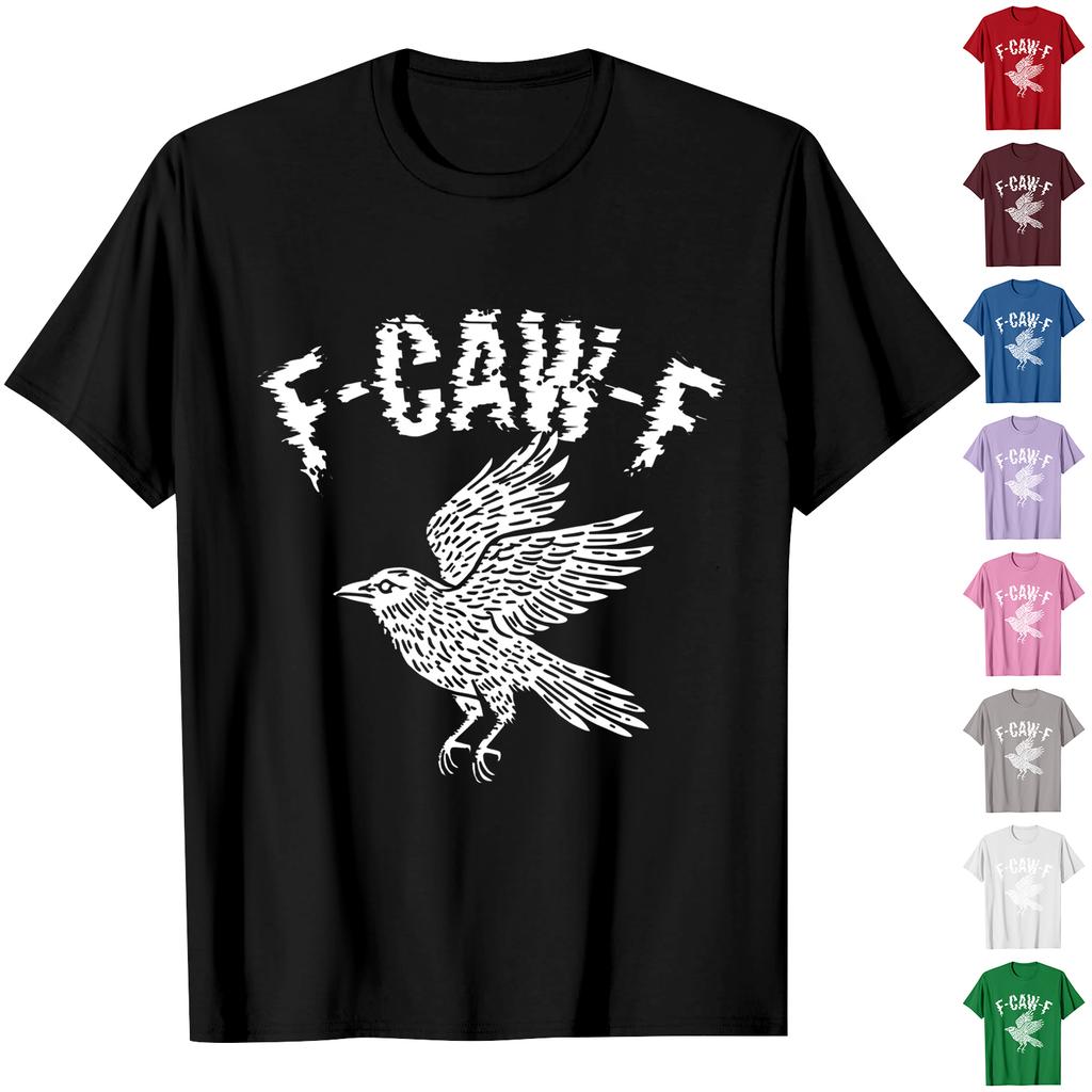 F-CAW-F Dámské ležérní tričko s krátkým rukávem a potiskem písmen