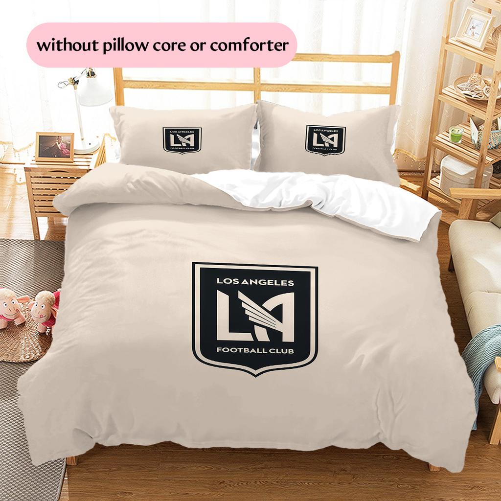 Los Angeles Football Club Pattern Bedding Quilt Set Home Decoration Gift (1 * duvet cover + 2 * pillowcase without core)