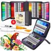M ZSCM Illustration 100 Brush and Extra Fine Color Pen Art Marker Watercolor Brush Vivid for Picture Adult Coloring with Storage Case Pens, Colors,