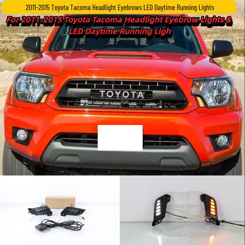 Toyota Tacoma 2011-2015 Headlight Eyebrows Daytime Running Lights Mod