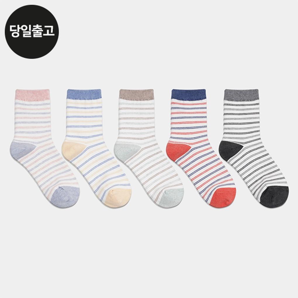 PG Women s/Student Spring Spring Ringle Medium Socks (5 Pairs) Set Daily Student Women s Fashion