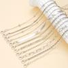 17KM 11 Piece Set of Alloy Heart-shaped Round Bead Bracelet with Multiple Layers of Minimalist Layered Chain Accessories for Women Jewelry Accessories