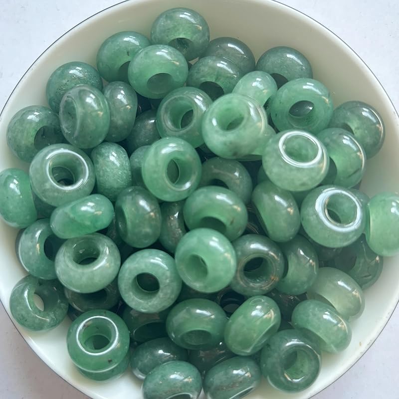 15 Pcs Natural Moonstone Large HoleLoose Stone Rondelle Beads Crystals and Healing Stones,6mm DIY-Jewelry Makings