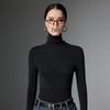 Women's Machine Washable 100% Yangzi Fine Wool Slim Fit High Neck Knitwear Sweater