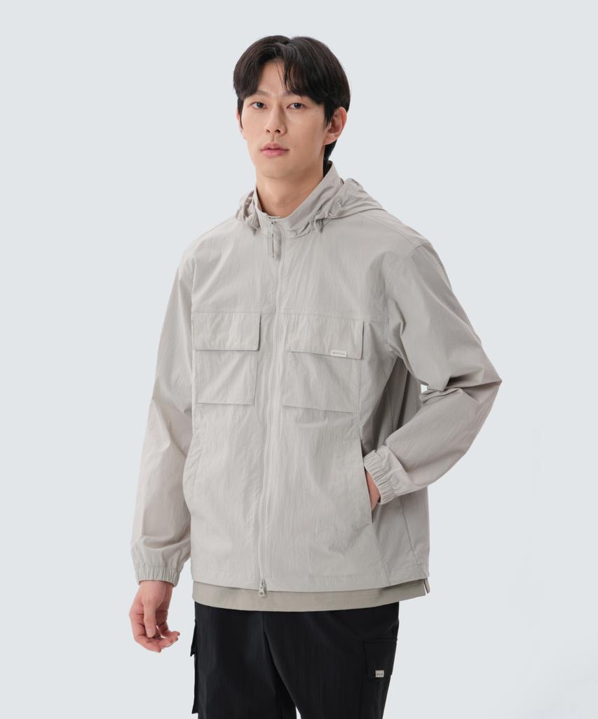 Snowpeak Apparel Detachable Root Hood Windbreaker (S25Mmrwb62) Light Beige