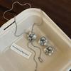 Niche Design Sense Fireworks Pearl Pull-Up Necklace Stud Earrings Women'S French Retro Personality Versatile Neck Chain Sweater Chain