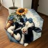 1PC Cow Sunflower Umbrella-8-Rib Reinforced, Automatic Open, Lightweight & Durable, Cute Fashion Accessory for Outdoor-T320