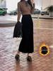 Golden Velvet Women's Mid-Length High-Waisted Slimming Pencil Skirt (Spring/Autumn 2026).