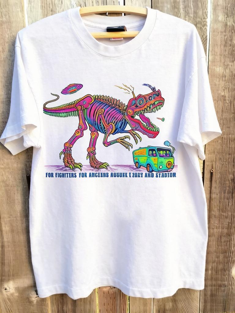 

The Flame Projector Bands Tour Tshirt in Los Angeles California on August 9 2026 A Comfortable Tshirt with A Pattern 2XL