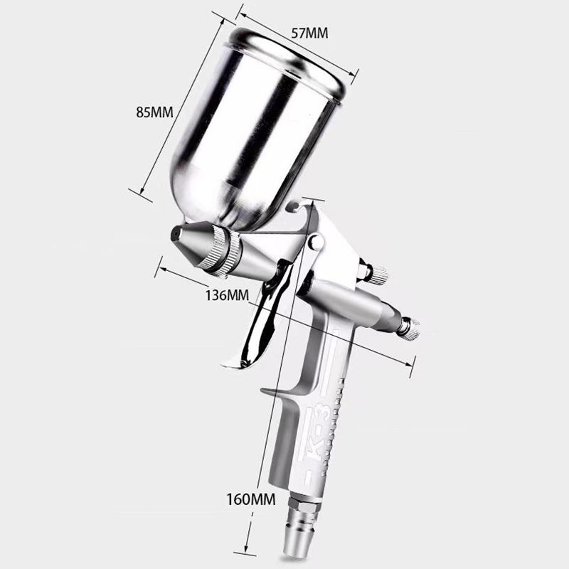 125Ml Mini Spray Gun 0.5Mm Nozzle Pneumatic Sprayer Professional Car Painting Repair Airbrush