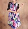 Hot Design 110*110cm 100% Silk Big Square Silk Scarves Fashion Floral Printed Shawl Sale Women Genuine Natural Silk Scarf Shawl