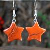1pair Bohemian Colorful Natural Stone Waterdrop Earrings Women Droplet Shaped Dangle Ear Jewelry Party Gift