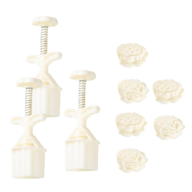 Flower Pattern Moon Cake Maker Mold MidAutumn Pastries Tool Cookie Dessert Cutter Hand Pressure Moon Cake Mold Easy Clean