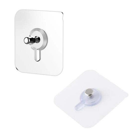 10Pcs Screw Patch Self-adhesive Wall Hook Strong Load-bearing Photo Frame Sticker Hooks for Home Room