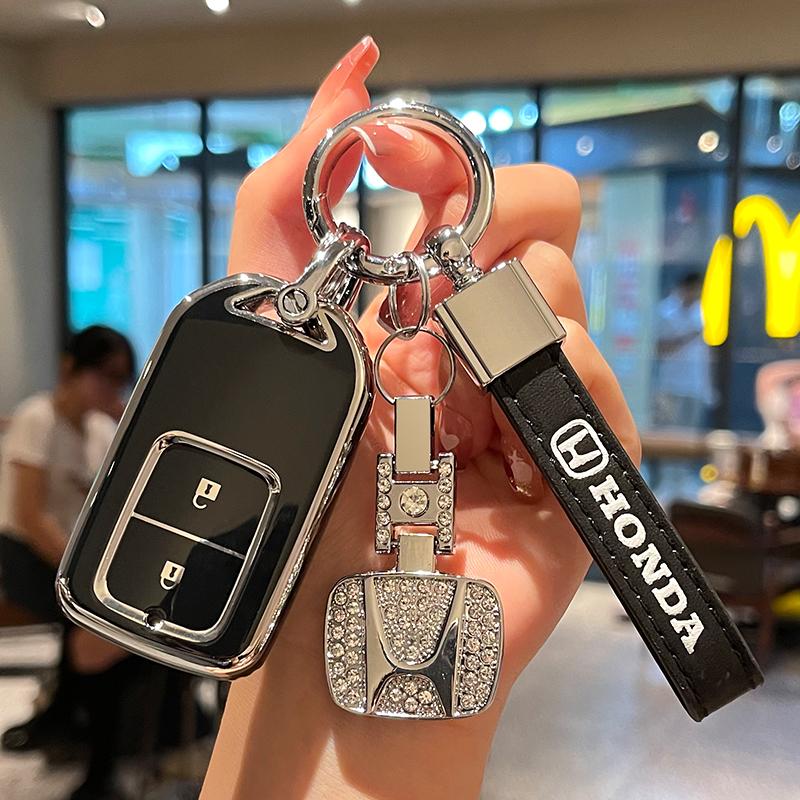 Car modification rear key cover applicable For Honda Logo Hyundai Nissan Infiniti including key pouch CR-V Auto Interior Key Bag TT5