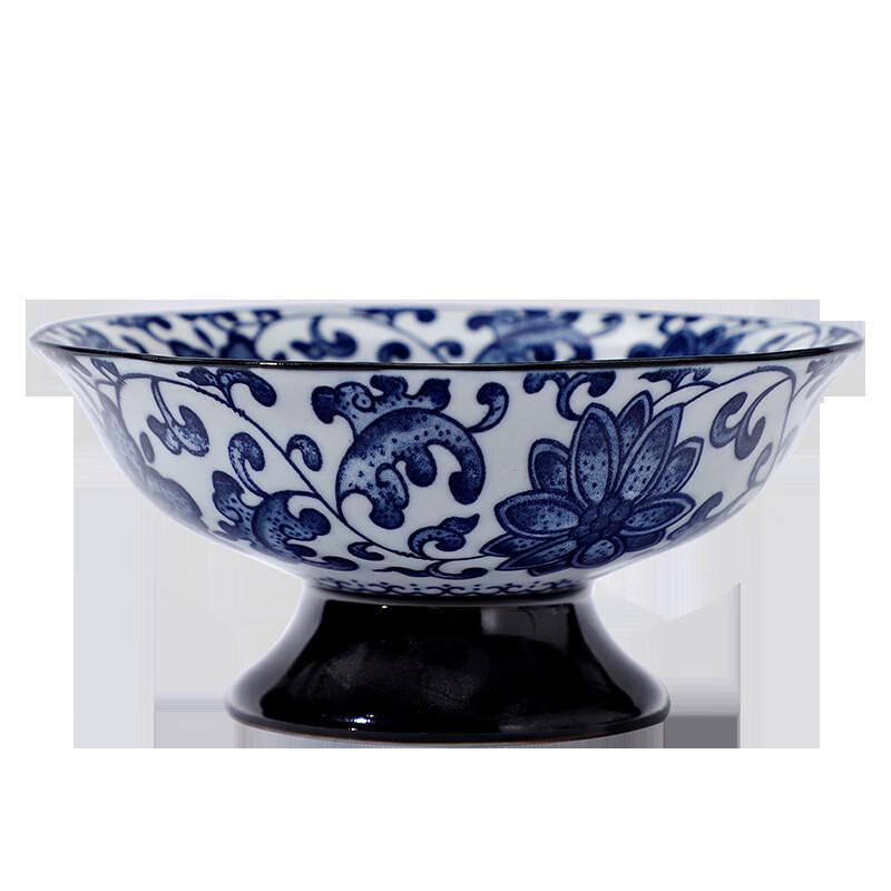 Blaue und weiße Keramik chinesischer Stil Obst- und Snackteller