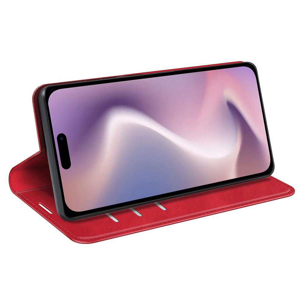 For iPhone 16 Case Card Slots Wallet Skin-Feel PU Leather Phone Cover