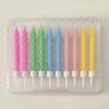 Creative 10-pack Colorful Threaded Candles Birthday Candles for Children's Party Cake Decorations