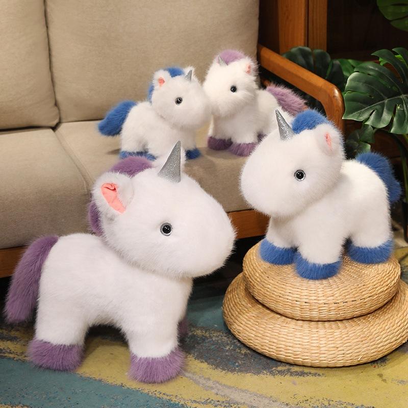 Korean Ins Cute Plush Dream Unicorn Plush Rabbit Hair Unicorn Grab Machine Doll Children's Birthday Gift