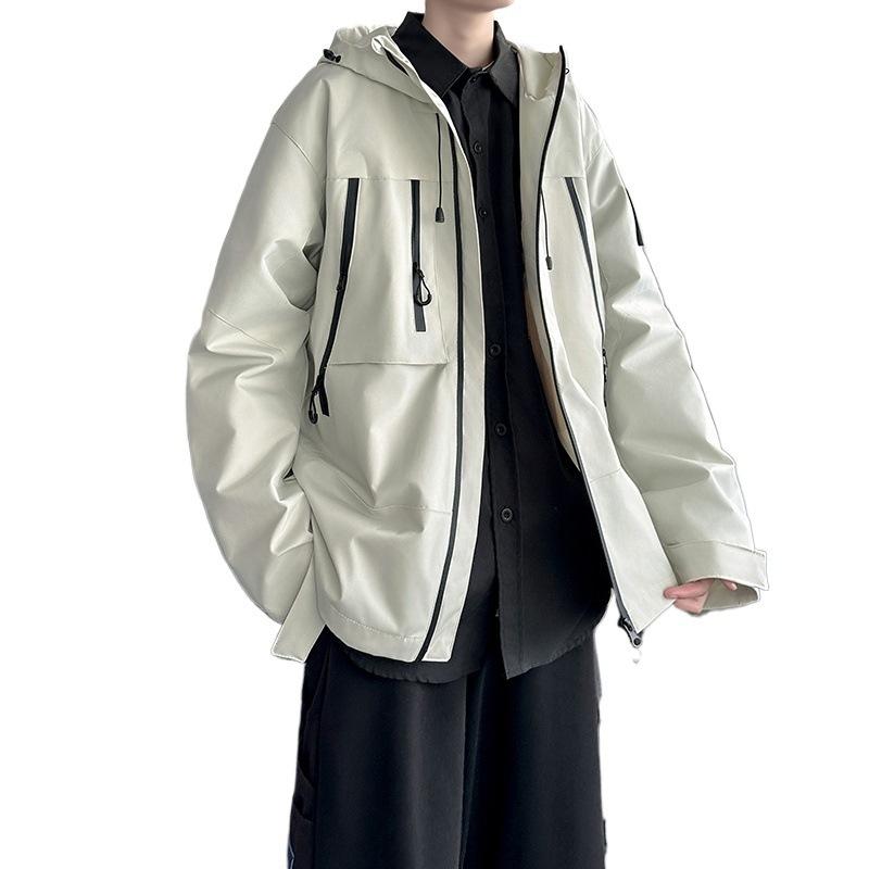 Functional Jacket Men's Spring and Autumn High-end Ruffian Handsome Top Hong Kong Style Large Size American Tooling Jacket