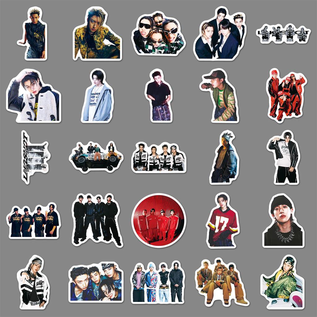 50 Longshot Korean Star Boy Group Waterproof DIY Stickers for Guitar & Notebook