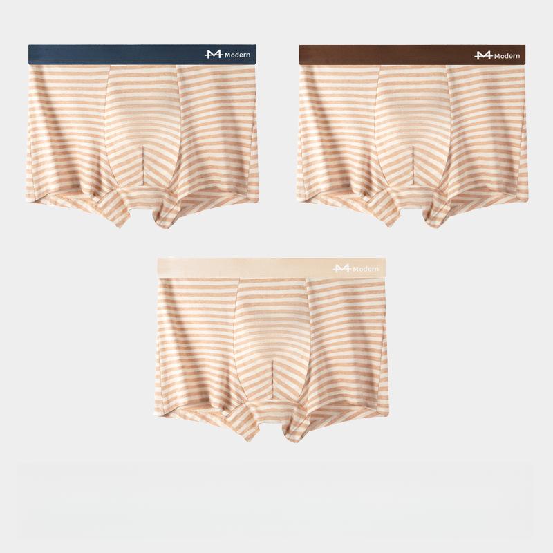 

3 шт. мужского нижнего белья с полосатыми шортами-боксеры с четырьмя углами, мужское нижнее белье, молодежные студенческие шорты 4XL