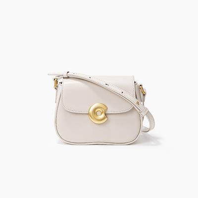 New Saddle Bag with Niche Design, Simple and Fashionable Single Shoulder Bag, Retro Commuting Versatile Leather Crossbody Bag for Women