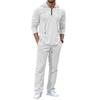 Men  Leisure  Hooded Hood  Half Zipper  Upper Garment  Trousers  Set