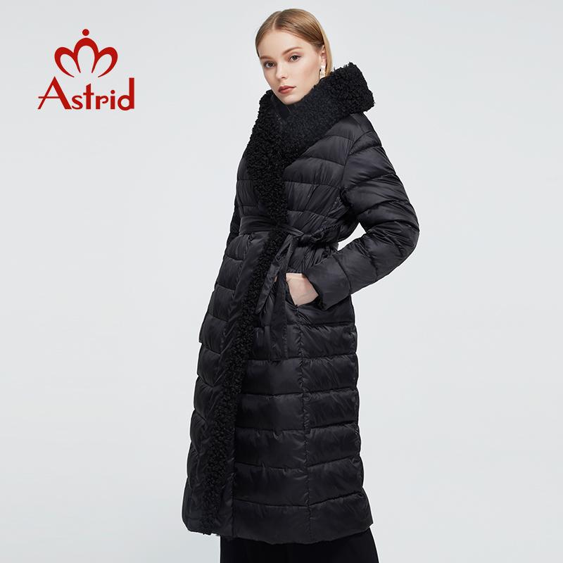 Coat ZIAI 2024 New Winter Women Long Warm Parka Jacket with Natural Rabbit Fur Hood Large Sizes Female Clothing Design ZR-7518