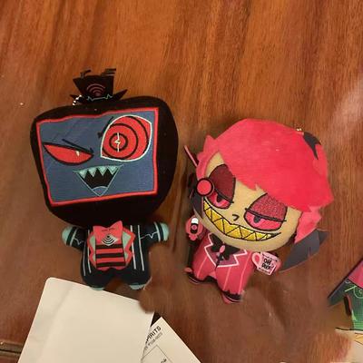 10cm Hazbin Alastor Plyšová Panenka Přívěsek Mini Tištěný Sametový Plyšák Fanoušci Svátek Narozeninové Dárky Angel Plyšové Hračky