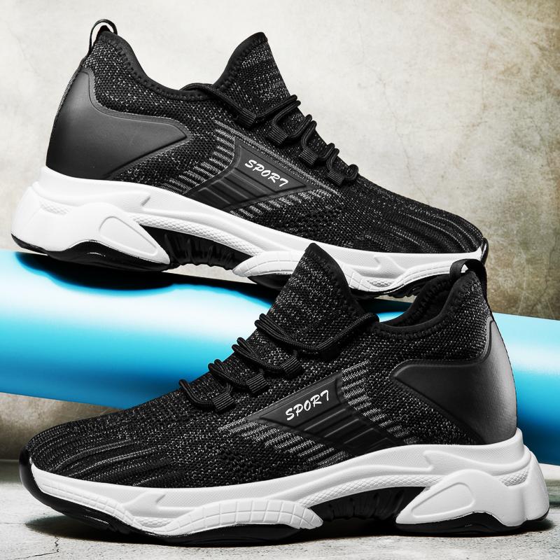 Fashion Spring New Men Elevator Shoes Height Increase Sneakers for Men Casual Insole 6cm Mesh Breathable Shoes Taller Male Sports 37-43