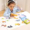 Montessori Puzzle Toy Baby Cognitive Cards Toys Cards Matching Game Kids Car Fruit Animal Life Puzzle Iron Box Learning Toy Gift
