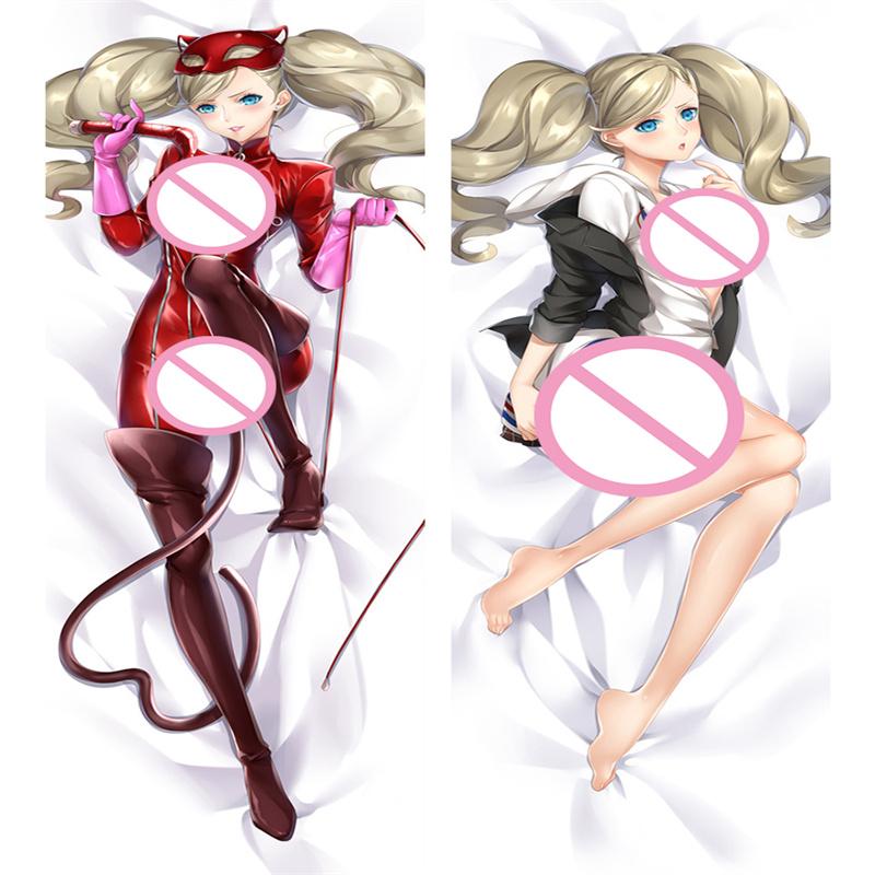 

60x180 см наволочка Persona 5 Otaku Dakimakura Anne Takamaki, подушка для обнимания тела, наволочки с двухсторонней наволочкой с принтом, Otaku 34x100cm Peachskin белый