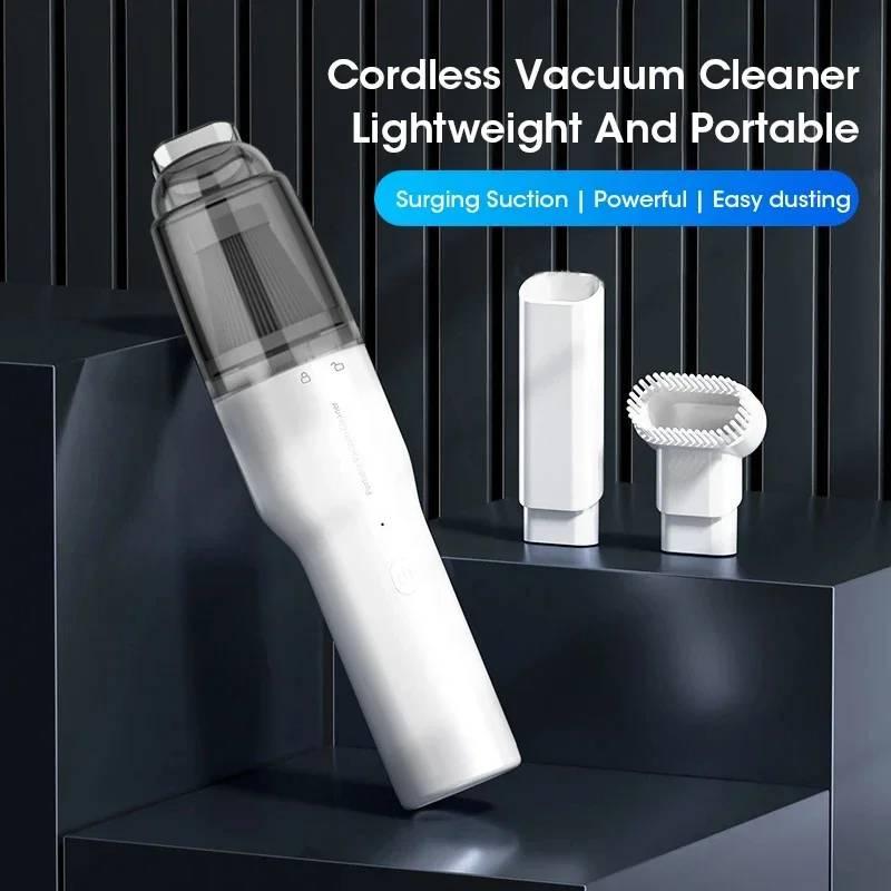 Vacuum Cleaner Mini Car Cleaning Powerful Suction Handheld Car Vacuum Cleaner Rechargeable For Car And Home Auto Vacuum Cleaner белый