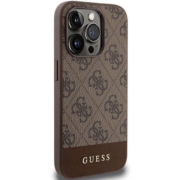 Guess Guhcp15Xg4Glbr Iphone 15 Pro Max 6.7 Brązowy/Brown Hardcase 4G Stripe Collection