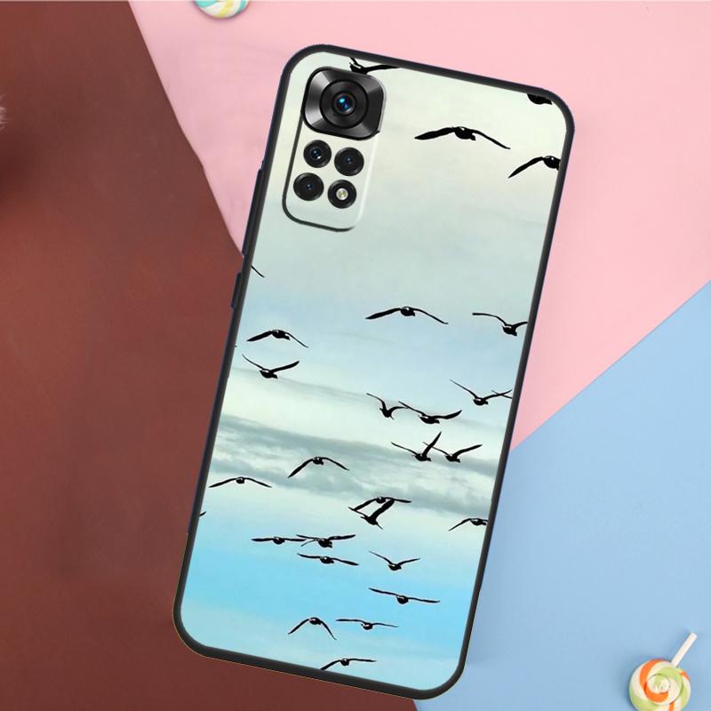 Swallow Collage Pattern Cover For Xiaomi Redmi Note 13 14 Pro 12 11 9 10 9S 10S 11S 12S Redmi 14C 10C 12C 13C Case