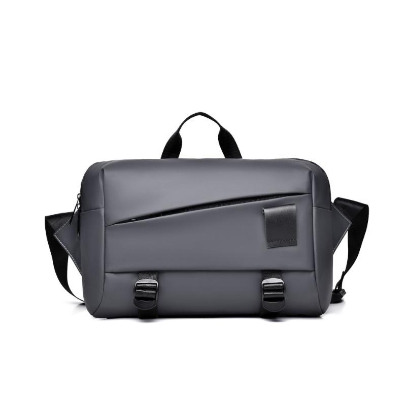 

Men s Simple Crossbody Bag Fashionable One-shoulder Bag Large Capacity Water-proof Postage Bag Business Briefcase Bag серый